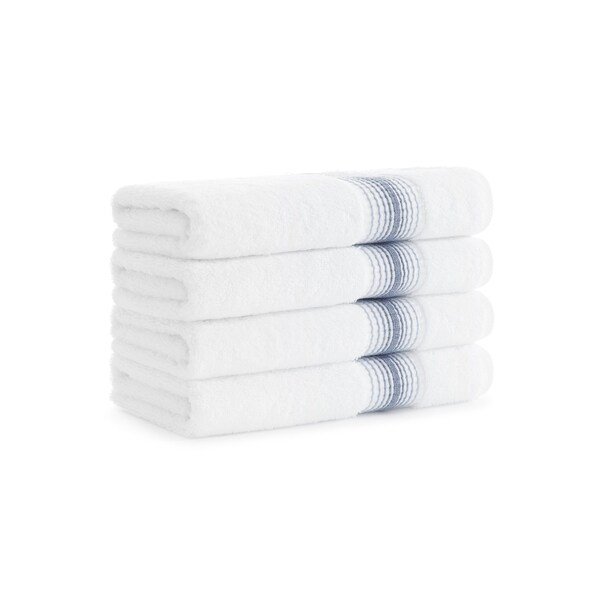 Monarch Brands Turkish Hand Towels, 18in x 32in, Striped , Crystal, 4PK PNP-HT-STT-1832-5-4-CYT - main